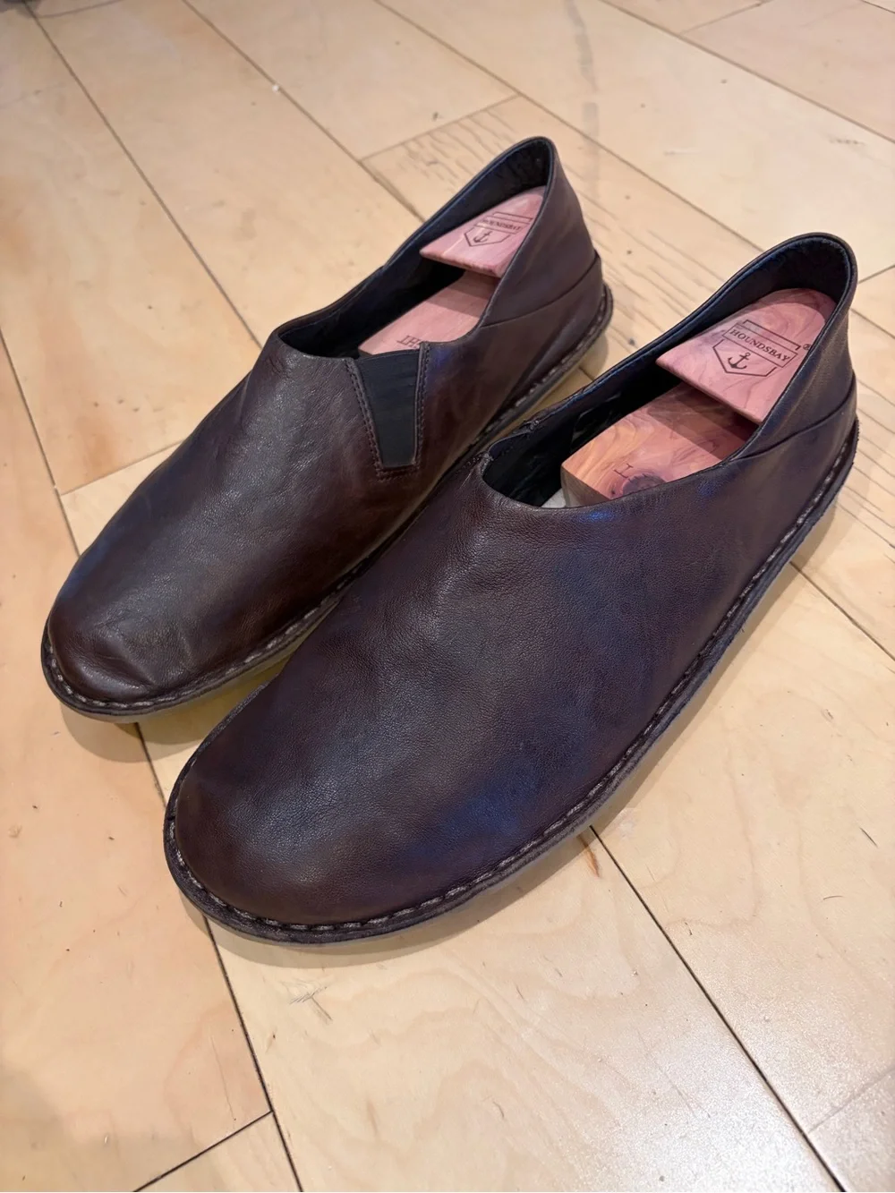 VIBAe ZUMA Leather Ergonomic Slip-On Shoes Brown EU 46 / US Men’s 12–12.5